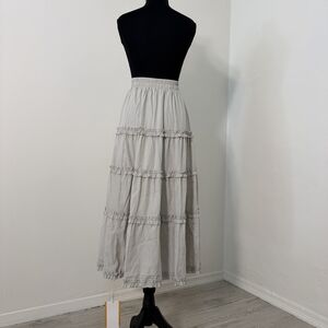 Light Grey Tiered Skirt